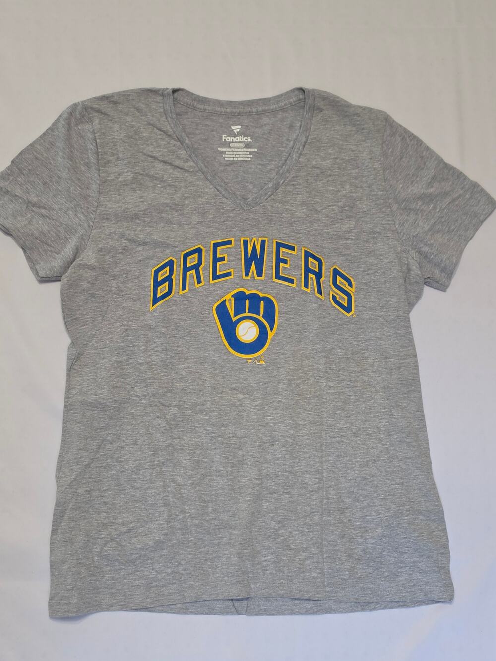 Fanatics Milwaukee Brewers Women’s XL Gray Tee – New Without Tags